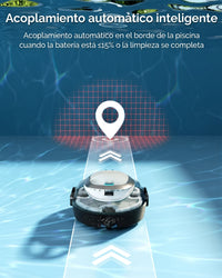 Robot Aspiradora Inalámbrica para Pileta – 90 min de Autonomía