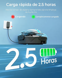 Robot Aspiradora Inalámbrica para Pileta – 90 min de Autonomía