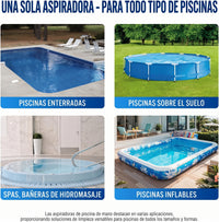 Aspiradora Inalámbrica para Pileta BIELMEIER | Limpieza Manual sin Cables ni Mangueras